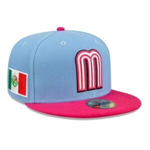 Mexico New Era World Baseball Classic Fitted Cap w/ Mexico Flag Patch
